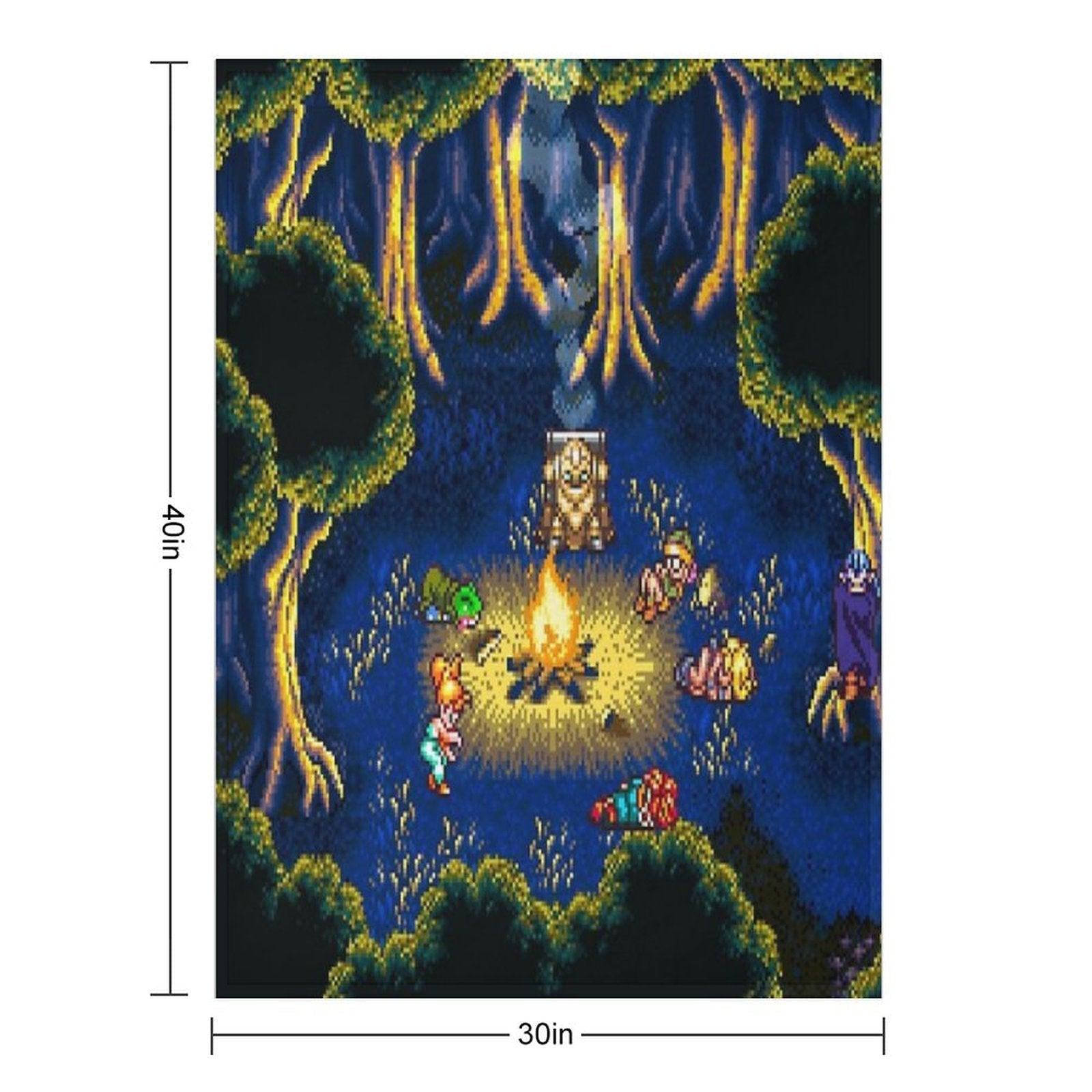 Chrono Trigger Campfire Throw Blanket