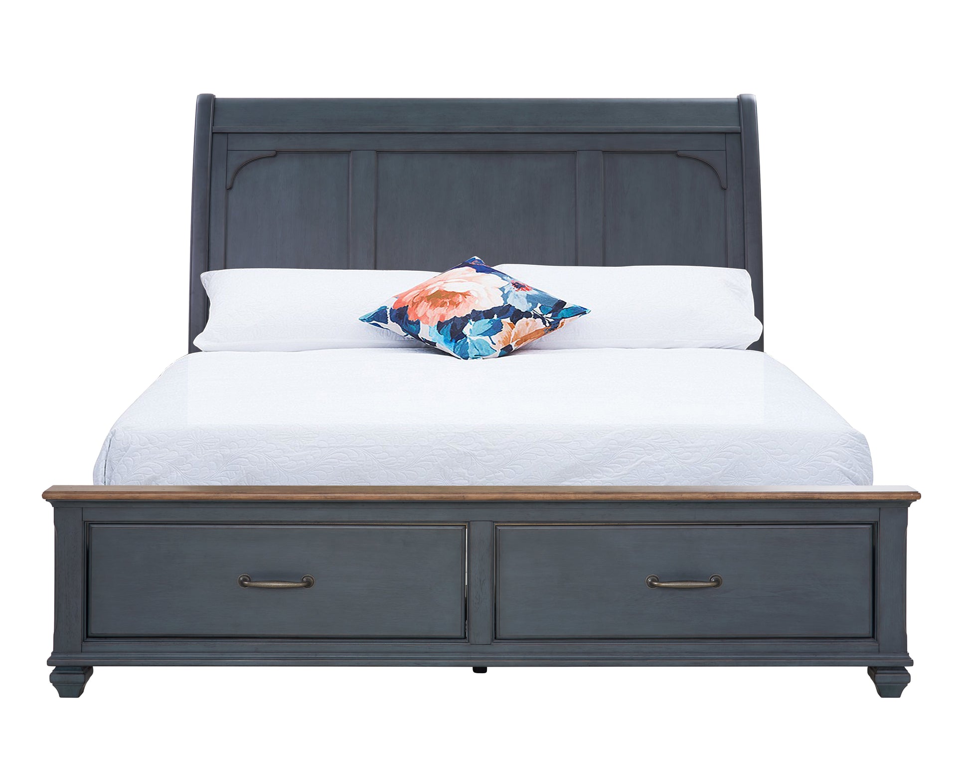 America King Size Sleigh Bed, Corduroy