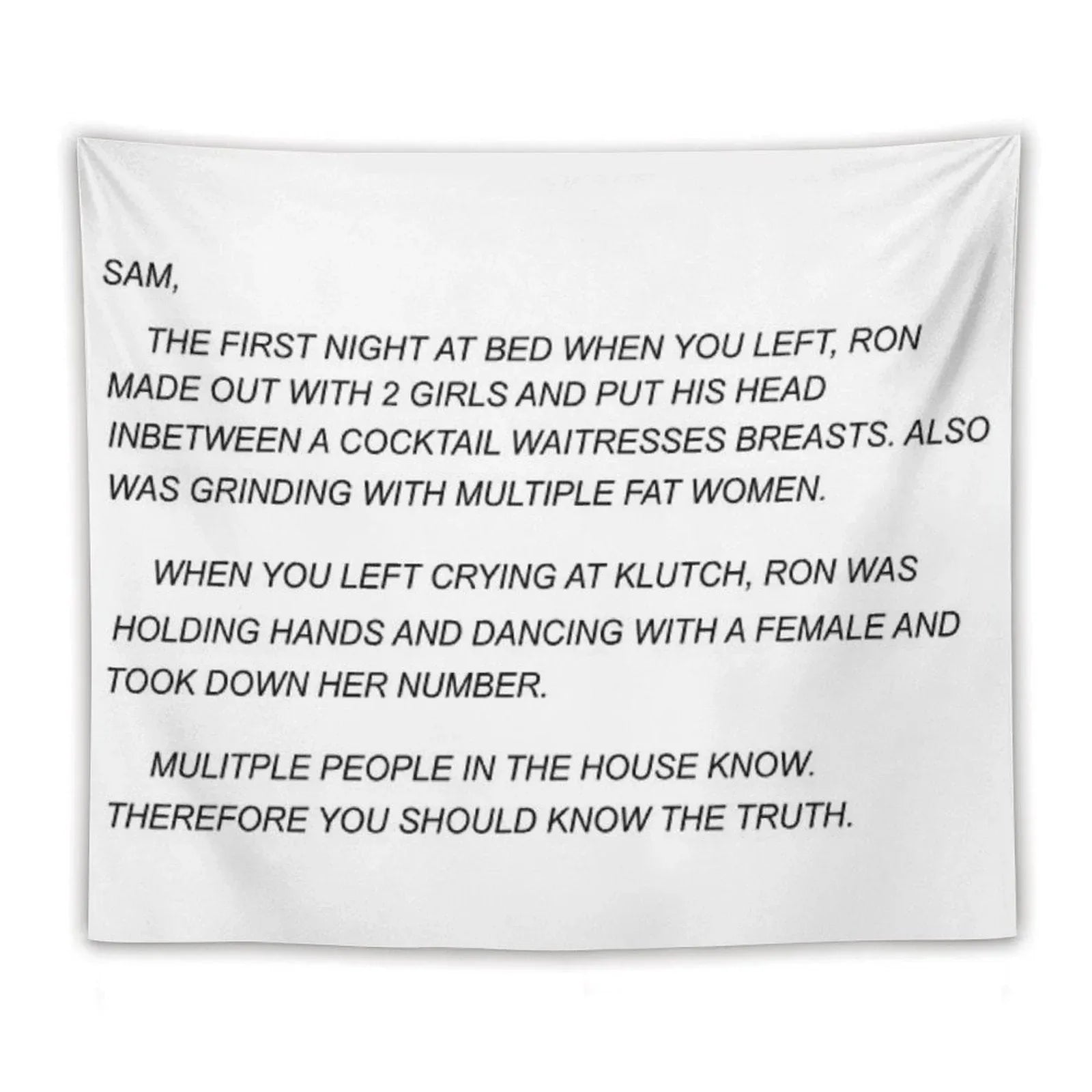 Sammi Sweetheart Letter Tapestry