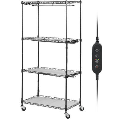 Plant Stand With Grow Light, 4-Tier Plant Shelf With 45W Full Spectrum Grow Light, 3 Mode Plant Light With Timer And Wheel For Seed Starting, Metal Grow Light Shelf For Indoor Plants