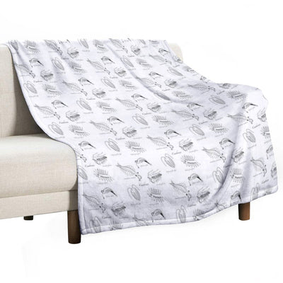 Cambrian Life (Hand Writing Style Font) All-season Throw Blanket