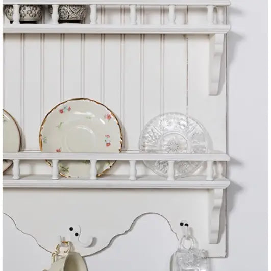 Wall Mounted French-Style Dish and Plate Storage Rack VagabondVintage