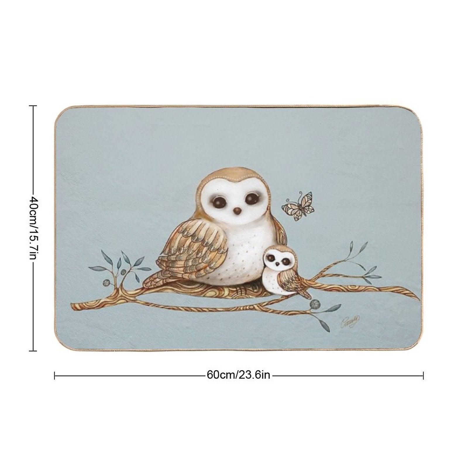Baby Barn Owl Bath Mat