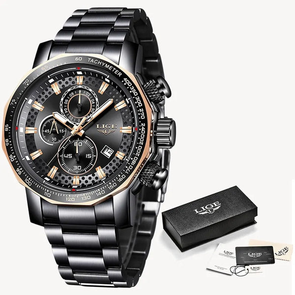 LIGE Elegant Precision Men's Watches