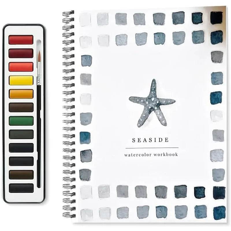 Floral Watercolor Workbook Spiral Sketchbook for Beginner Artists