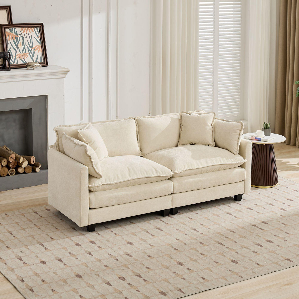 Cloud Sofa LoveSeat (Ottoman is not included) Modern Sectional Couch