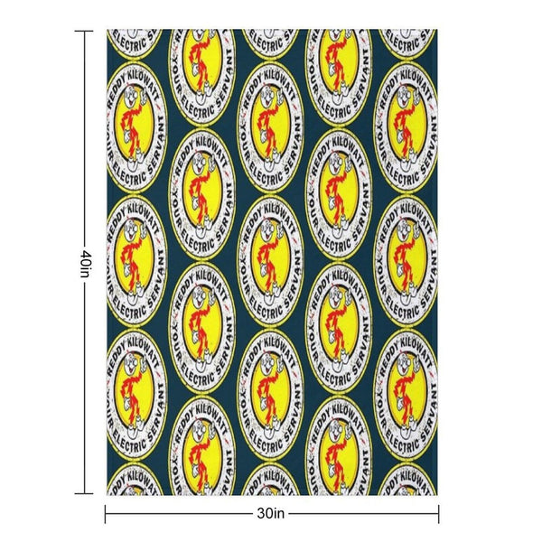 Electric Reddy Kilowatt Throw Blanket
