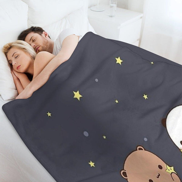 Bubu And Dudu Watching The Moon Together Throw Blanket