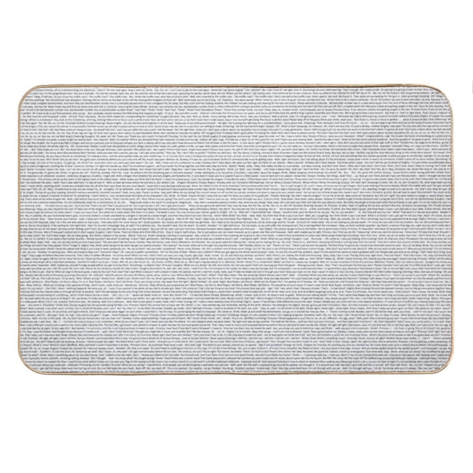 Entire Shrek Script Bath Mat