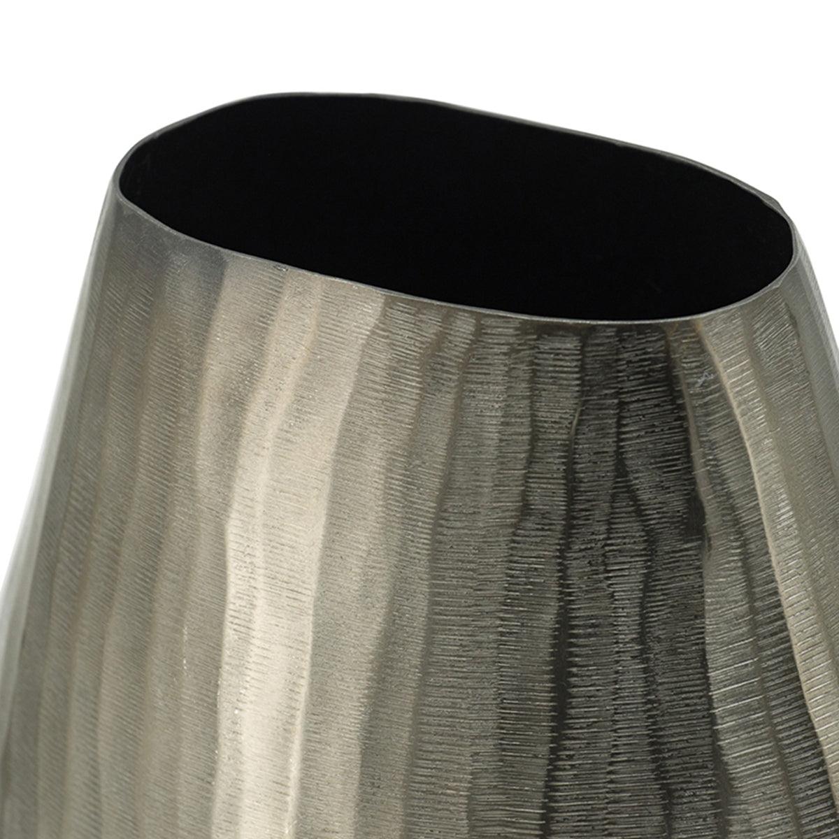 Modern Oval Metallic Accent Vase