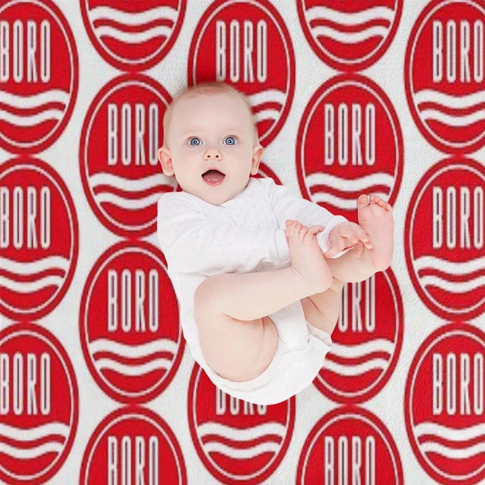 The Imperial Power of The Boro Red Throw Blanket