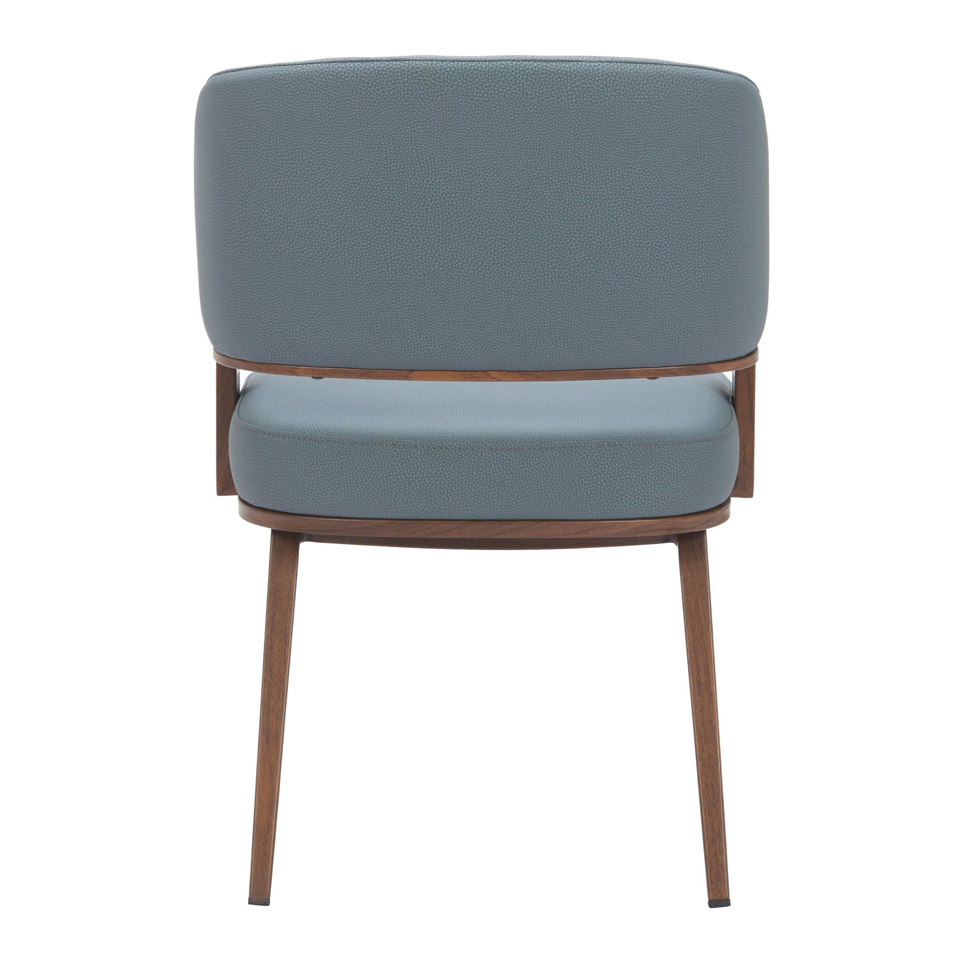 Poise Dining Chair Azure Gray & Walnut