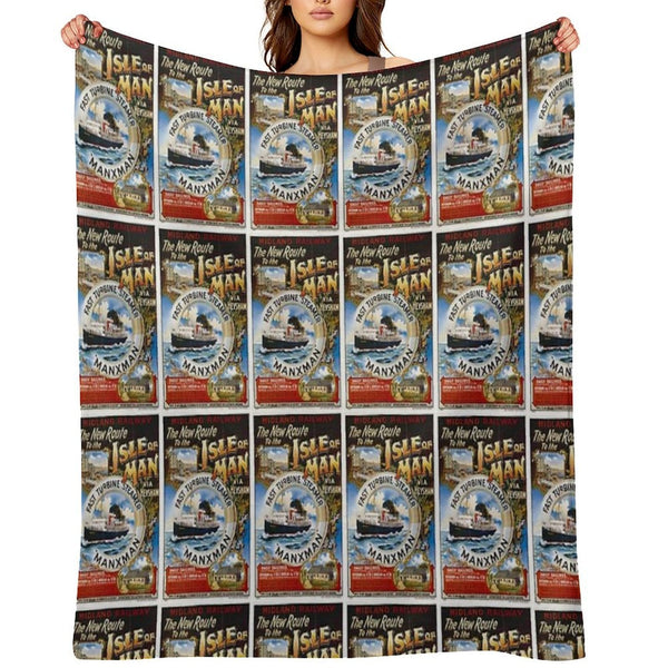 Isle of Man Gift-ready Throw Blanket