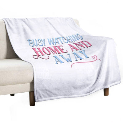Busy Watching Home And Away Throw Blanket