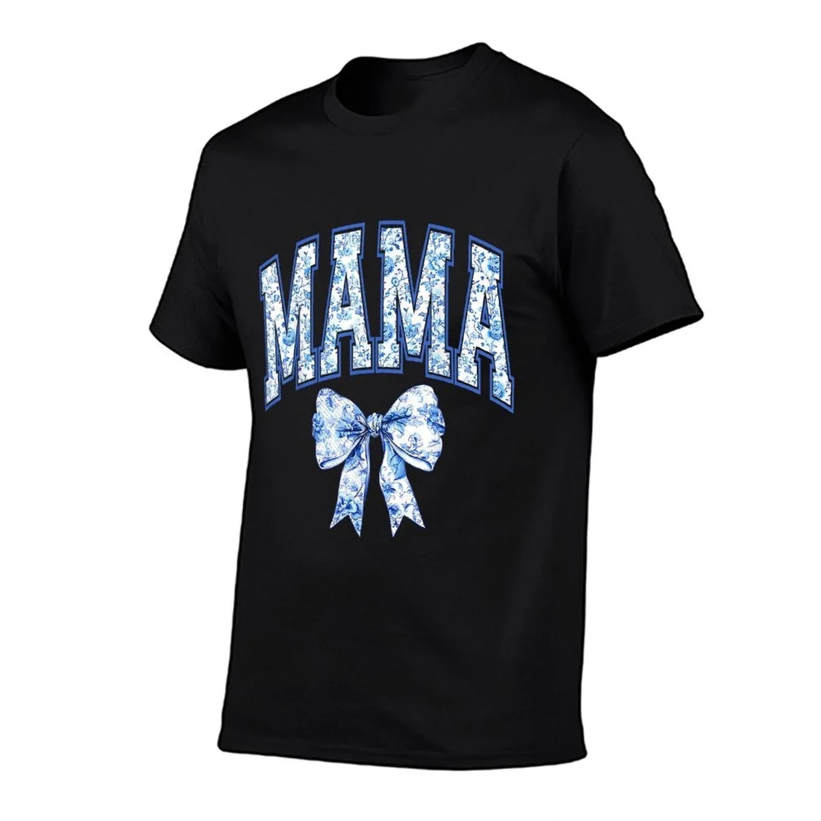Mama Coquette Toile Blue Bow Floral Family Matching  Quick-drying T-Shirt