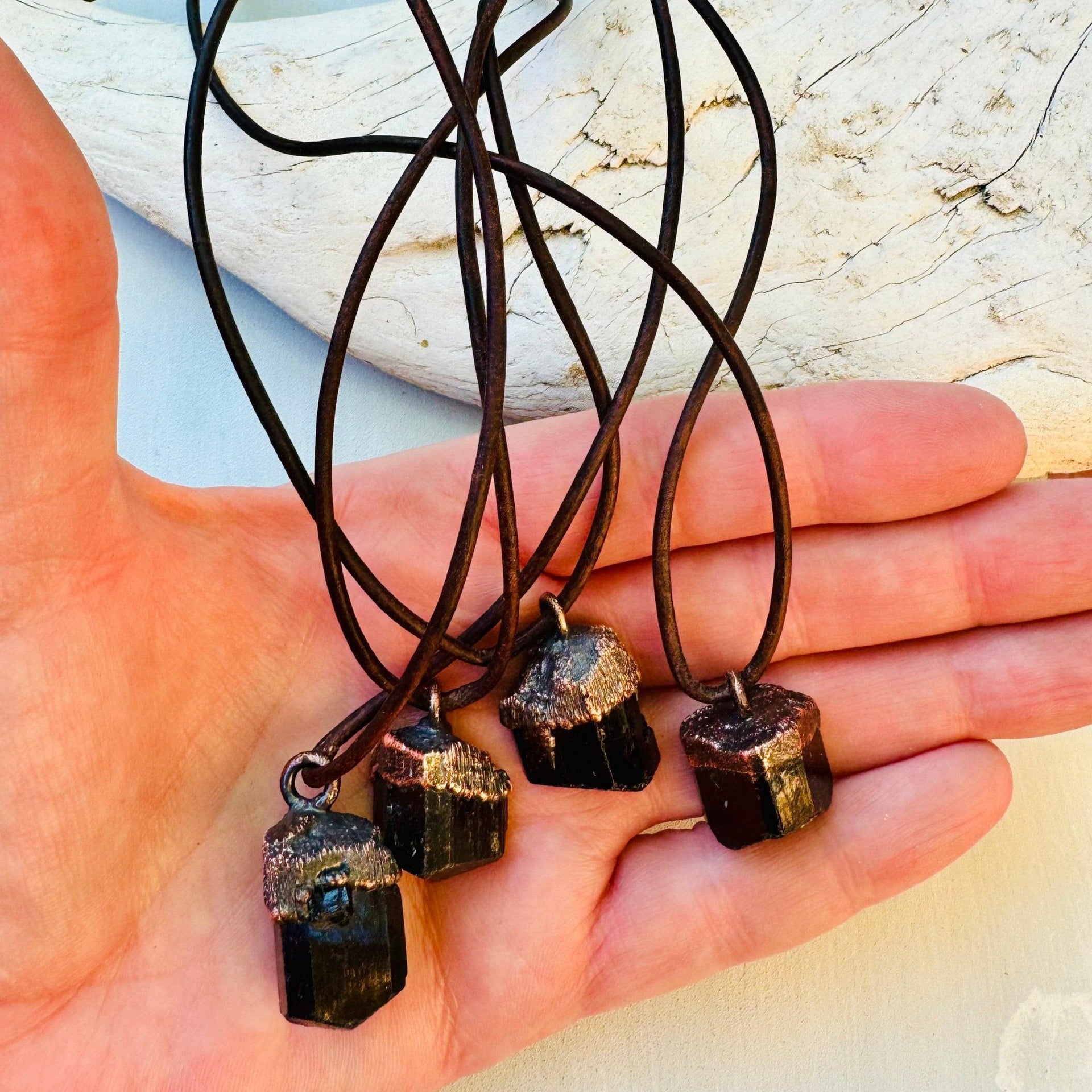 Copper Black Tourmaline Necklace–Grounded Protection | By Blackbird & Sage