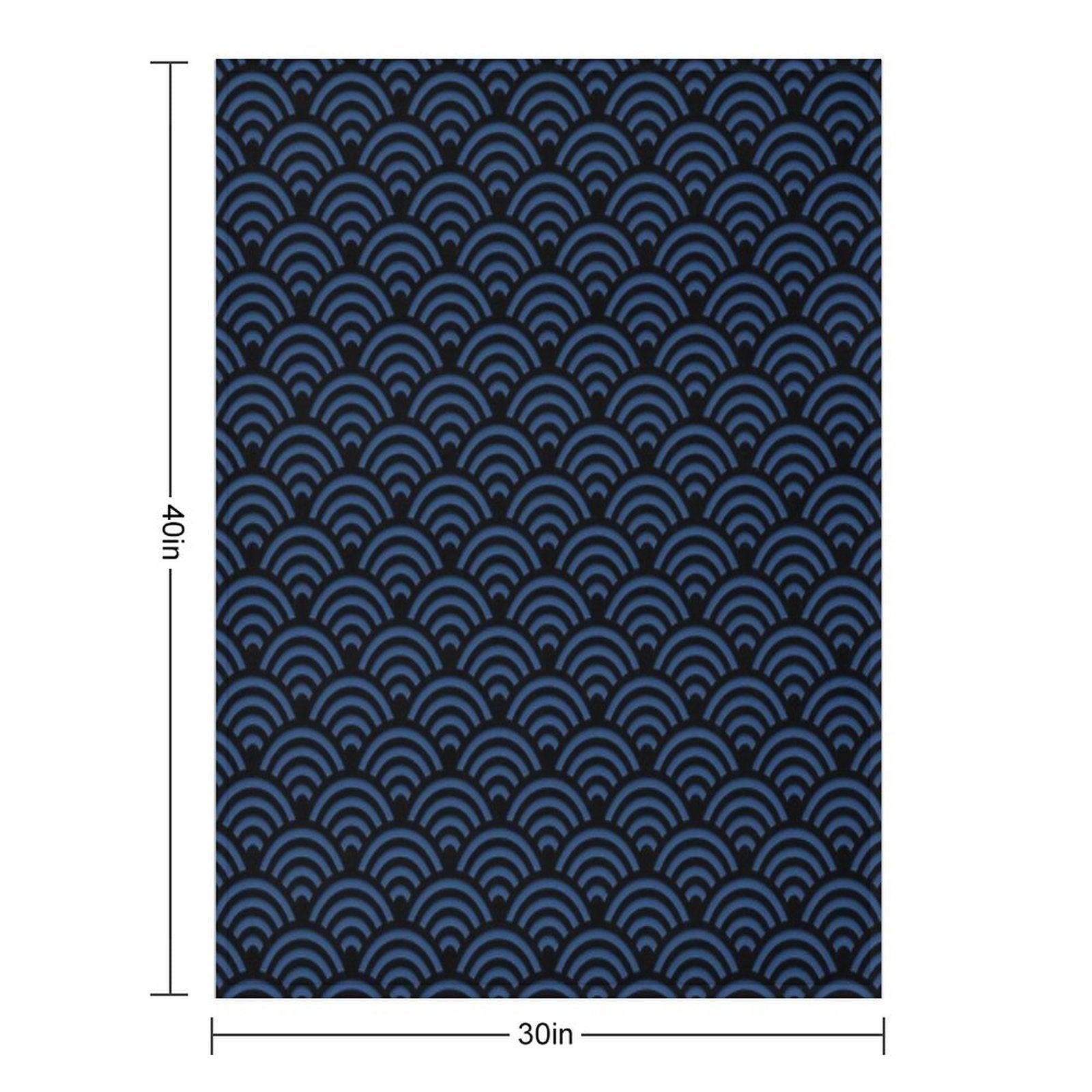 Seigaiha Pattern Throw Blanket