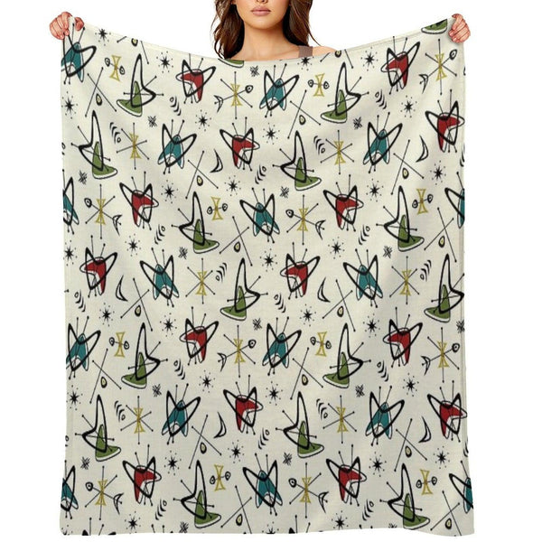 Atomic Boomerang Flashback Throw Blanket