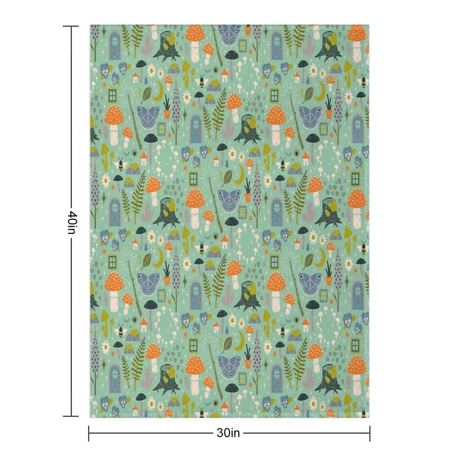 Fairy Garden Throw Blanket