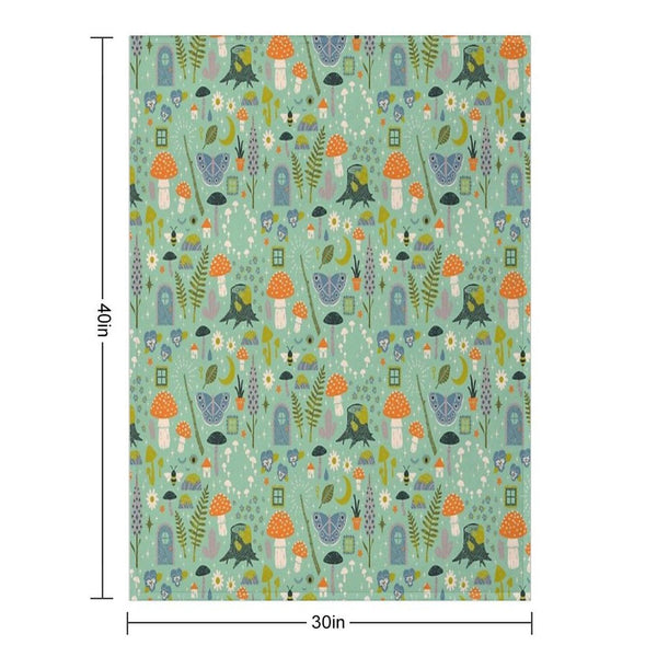 Fairy Garden Throw Blanket