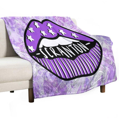 University of Scranton Lips Wrinkle-free Throw Blanket