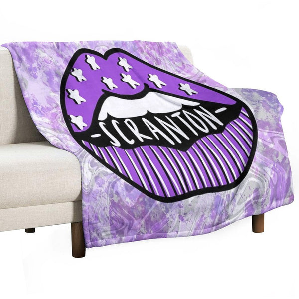 University of Scranton Lips Wrinkle-free Throw Blanket