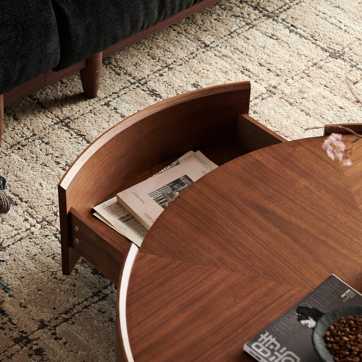 Aspen Ring Walnut Coffee Table