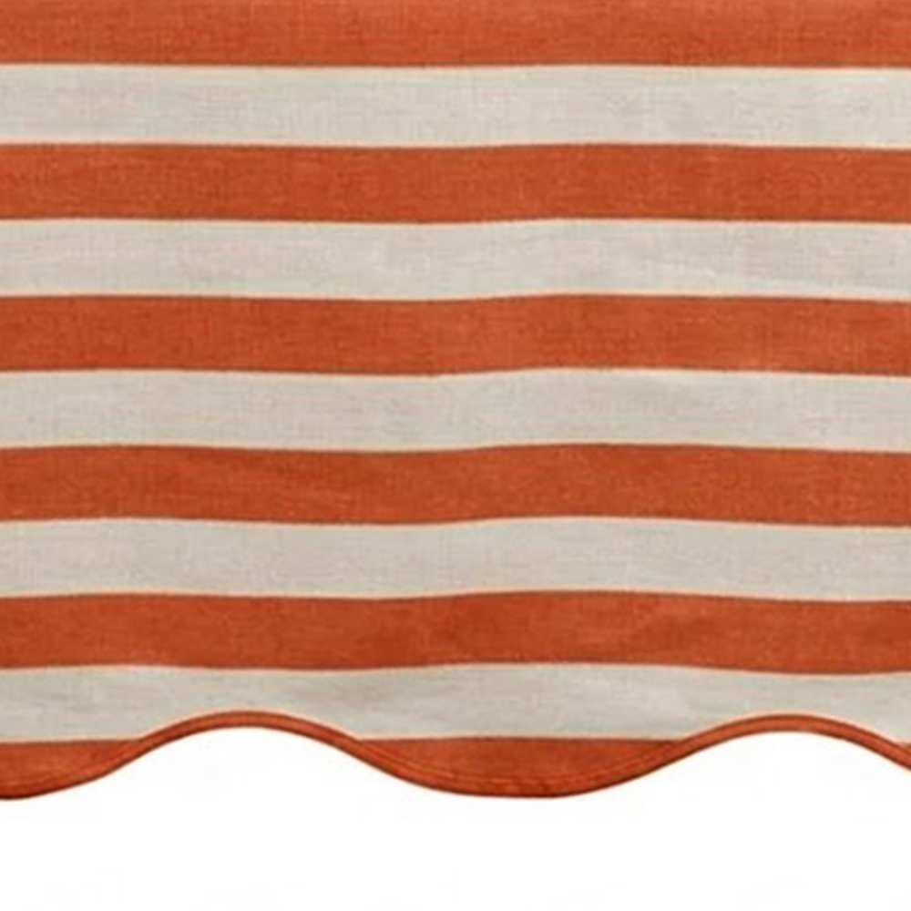 Scalloped Edge Tablecloth - Striped
