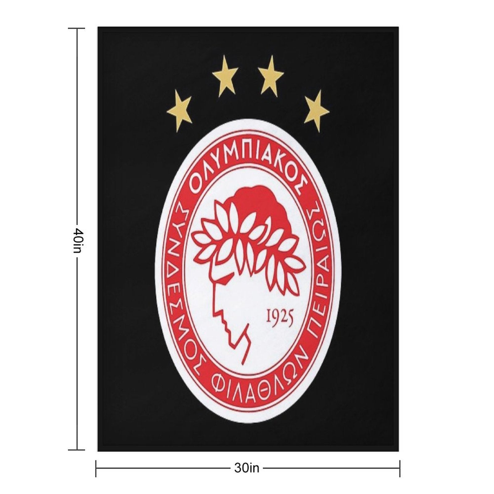 Vintage Best Champions Olympiacos FC Logo Essential Shrink-resistant Throw Blanket