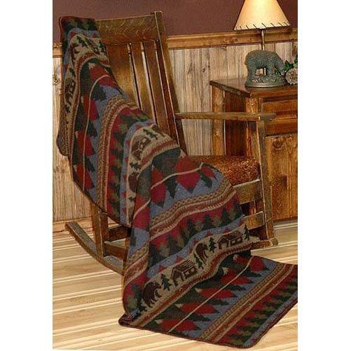 Cabin Bear Soft Wool Blended Throw - Gifts for You 'n Me