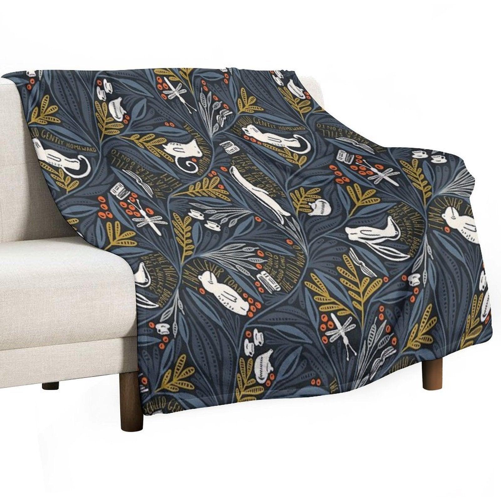 Wind in The Willows Throw Blanket