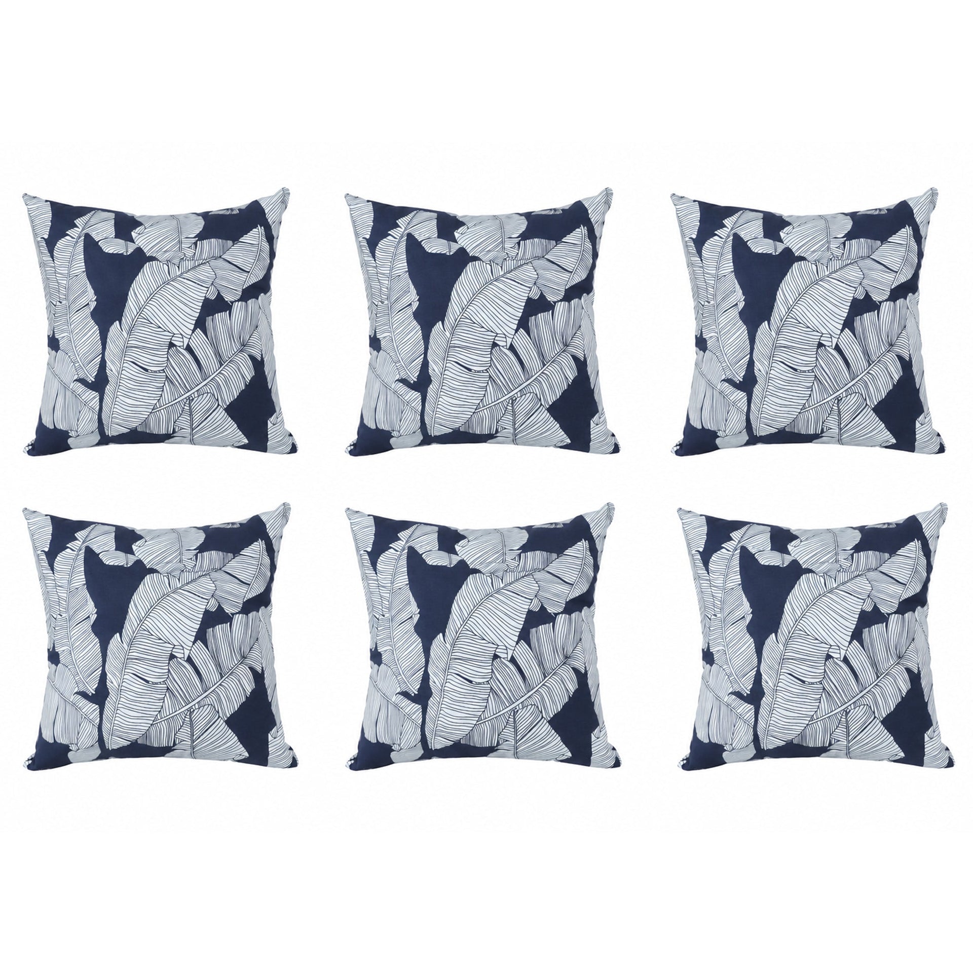 6 Pack Outdoor Pillow Covers - 18x18 Inch Water-Repellent Fabric