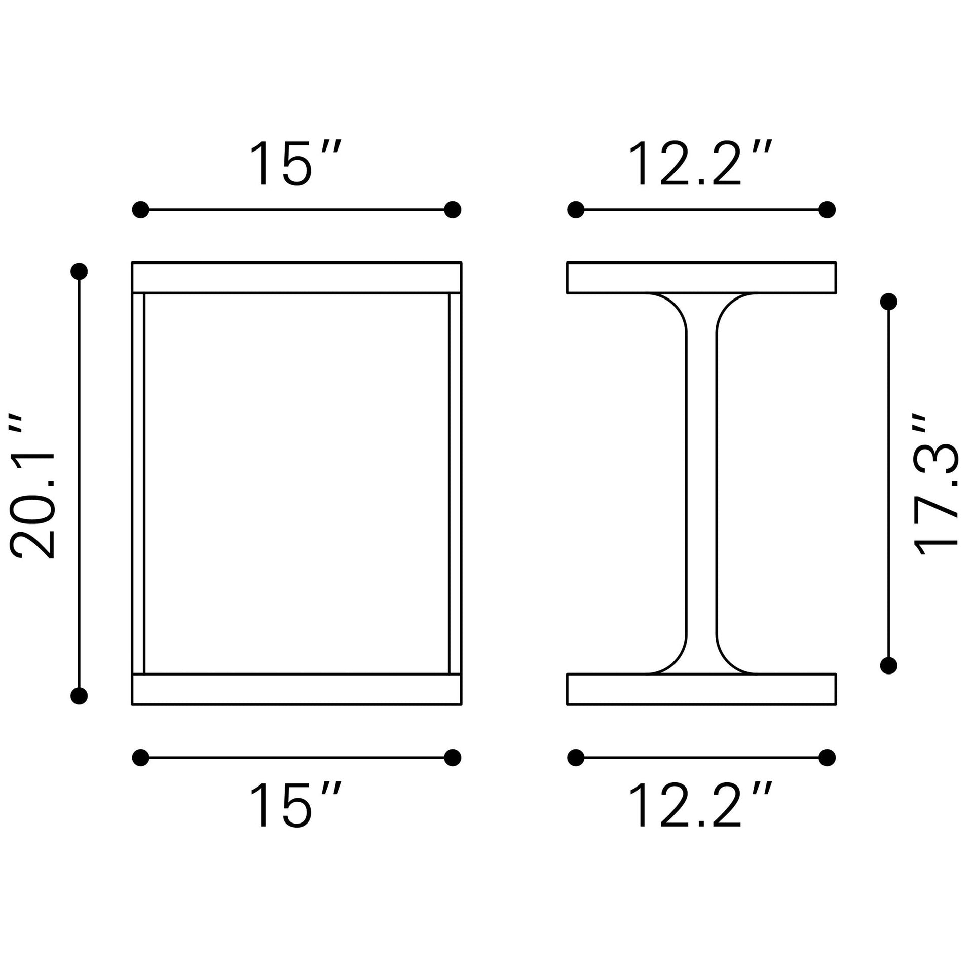 Bama Side Table Whitewashed