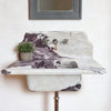 Calacatta Viola Marble Wall-mount Bathroom Sink with 10