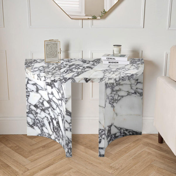 Calacatta Viola Marble Designer Arched Legs Console Polished
