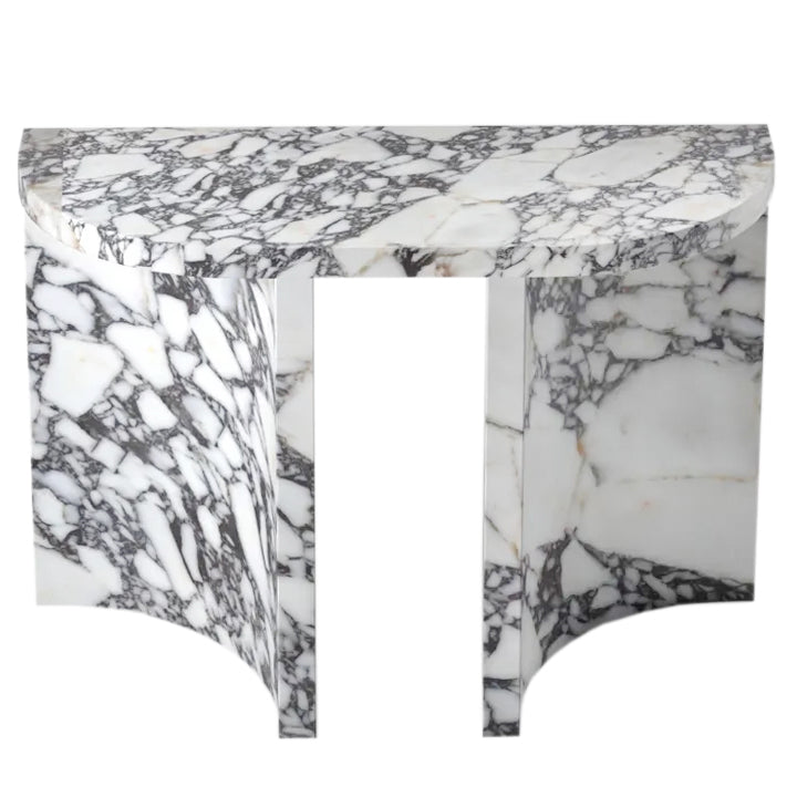 Calacatta Viola Marble Designer Arched Legs Console Polished