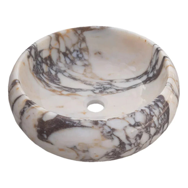 Calacatta Viola Marble Above Vanity Round Bathroom Sink Polished (D)16