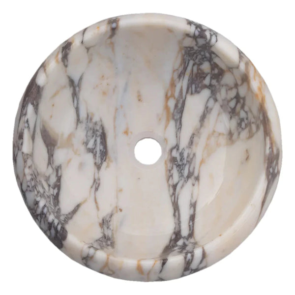 Calacatta Viola Marble Above Vanity Round Bathroom Sink Polished (D)16