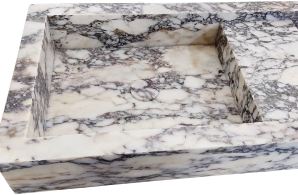 Calacatta Viola Marble Double Bathroom Sink Polished (W)19