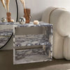 Calacatta Viola Marble End/Side Table, Nightstand Polished (W)14
