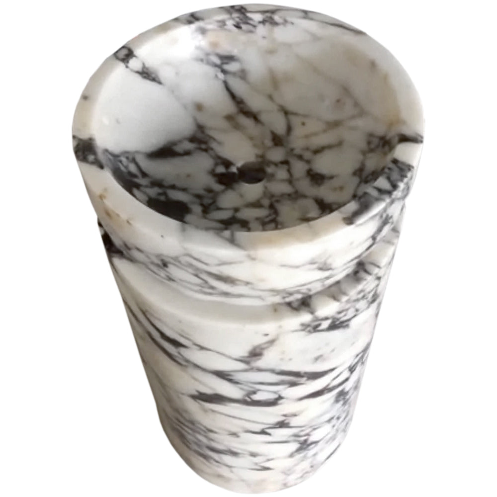 Calacatta Viola Marble Designer Pedestal Stand-Alone Sink (W)18