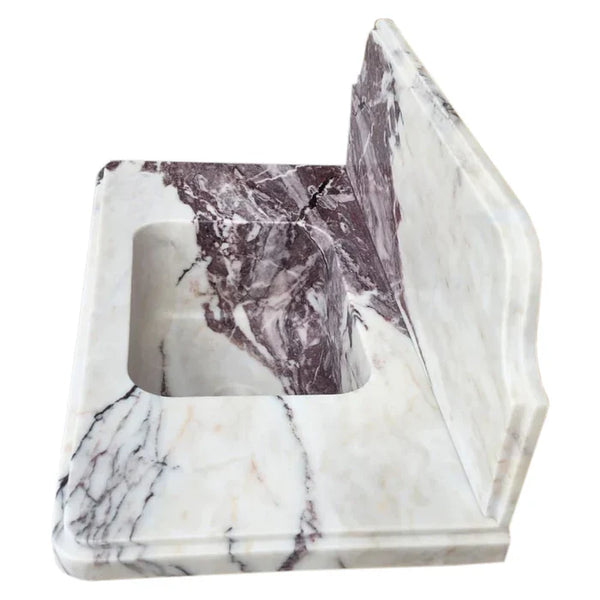 Calacatta Viola Marble Wall-mount Bathroom Sink with 10