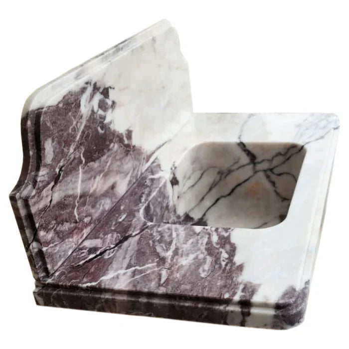 Calacatta Viola Marble Wall-mount Bathroom Sink with 10
