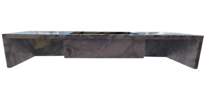 Calacatta Viola Marble Wall-mount Bathroom Vanity Sink Fluted Front (W)20