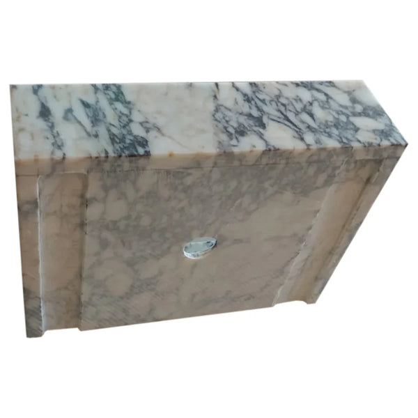 Calacatta Viola Marble Rectangular Wall-mount Bathroom Sink Drain Cap (W)14