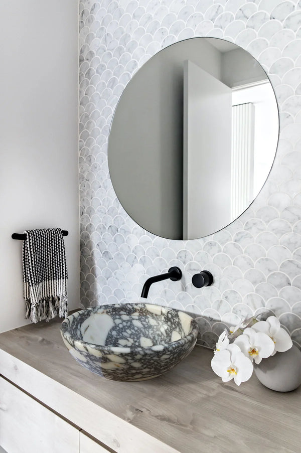 Calacatta Viola Marble Natural Stone Above-vanity Bathroom Sink Polished (D)16