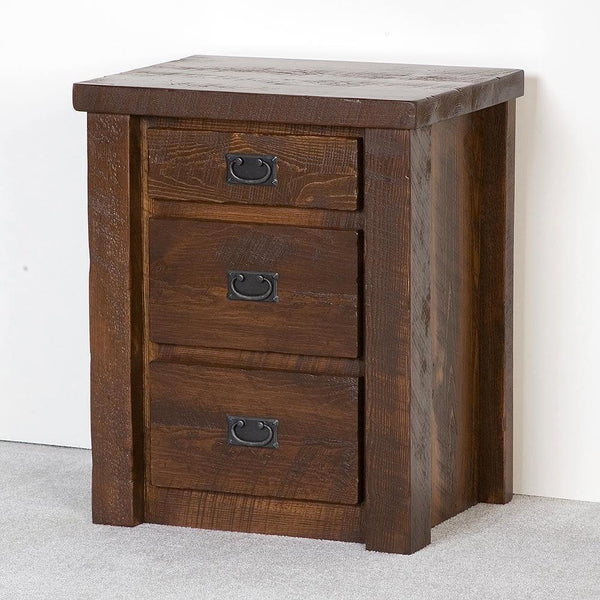 Caldwell Brook Barnwood 3 Drawer Nightstand - Gifts for You 'n Me