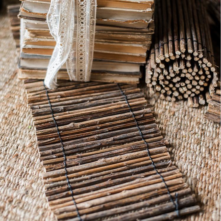 Calligraphy Brush Holder Rollup Wood Shades Rollup