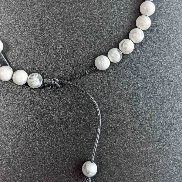 Howlite Tasbih Bracelet | Men's Misbaha - 33 Beads, 6mm