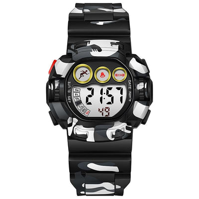 Camouflage Digital Watches Sports Stopwatch Alarm LED Black Light Waterproof Digital Sport Watch For Boys Girls Waterproof Electronic Multi Function Casual Outdoor Watches Colorful LED Luminous Alarm Stopwatch Wristwatch